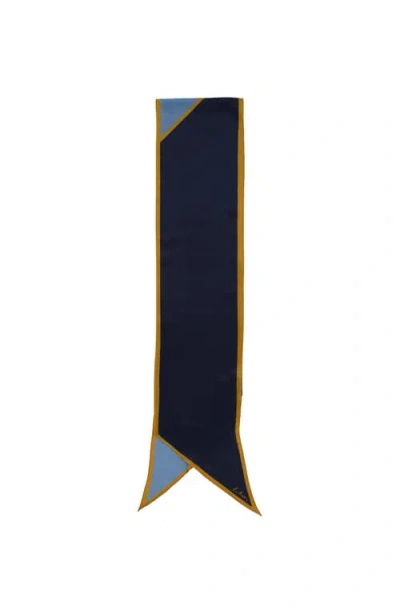 Echo Colorblock Silk Bias Scarf In Black