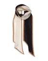 Echo Colorblock Silk Bias Scarf In Black