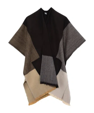 Echo Colormix Ruana In Black