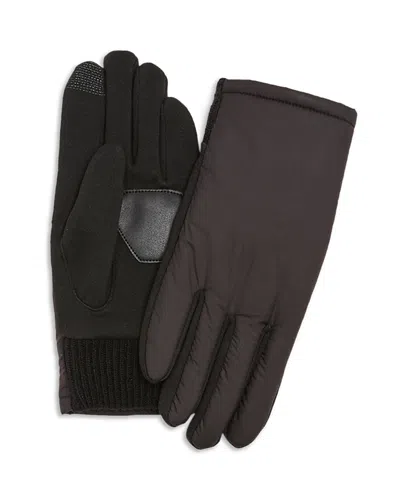 Echo Comfort Stretch Puffer Gloves In Gray