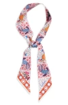 Echo Crabby Silk Ribbon Scarf In Sunkissed Coral