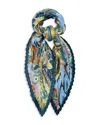 Echo Crazy Paisley Pleated Diamond Scarf In Yellow