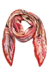 Echo Crazy Pleated Diamond Scarf In Multi