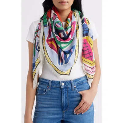 Echo Cubists Square Scarf In Gold