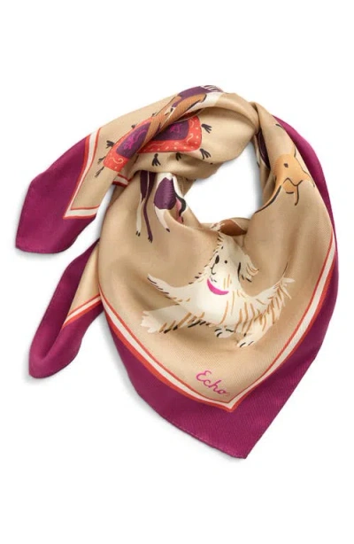 Echo Doggie Daycare Silk Bandana In Neutral