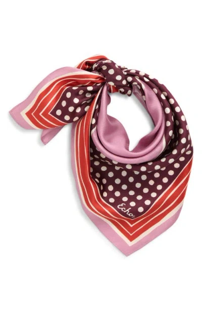 Echo Dotty Silk Bandana In Pink