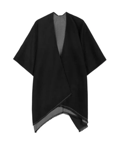 Echo Double-face Ruana In Black