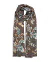 Echo Dreamy Paisley Silk Oblong Scarf In Green