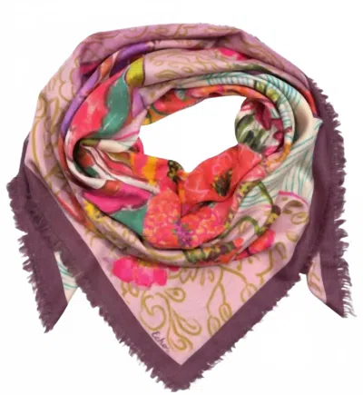 Echo Dusk Bouquet Scarf In Fig Multi In Neutral