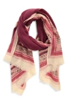 Echo Embroidered Rug Wrap In Multi