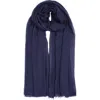 Echo Essential Modal-silk Blend Crinkle Wrap In Blue