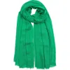 Echo Essential Modal-silk Blend Crinkle Wrap In Green
