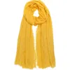 Echo Essential Modal-silk Blend Crinkle Wrap In Yellow