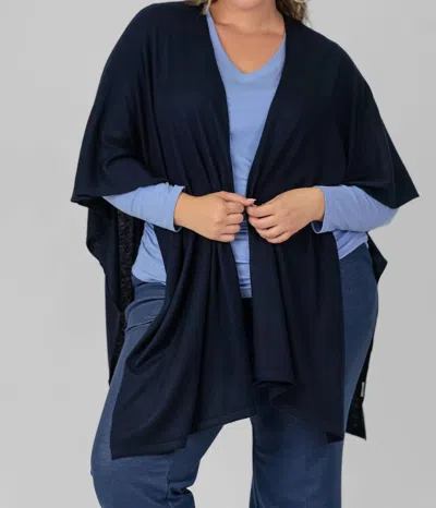Echo Essentials Ruana In Navy In Blue