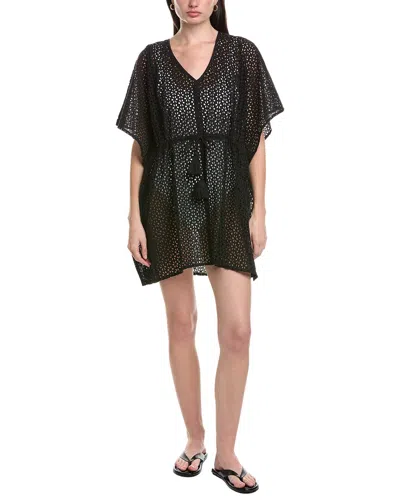 Echo Eyelet Butterfly Caftan In Black
