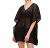 Echo Eyelet Butterfly Caftan Dress In Black In Black