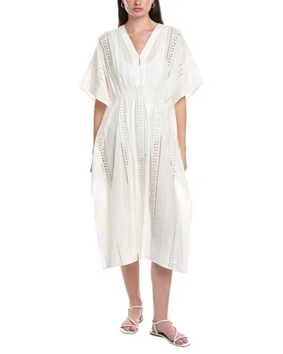 Echo Eyelet Maxi Caftan In White