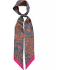 Echo Falling Leaves Ribbon Scarf In Blue
