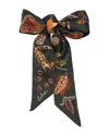 Echo Falling Leaves Silk Ribbon Scarf In Green