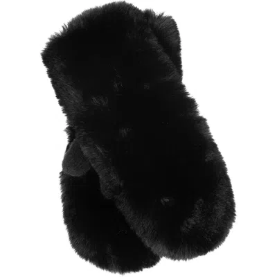 Echo Faux Fur Pop Top In Black