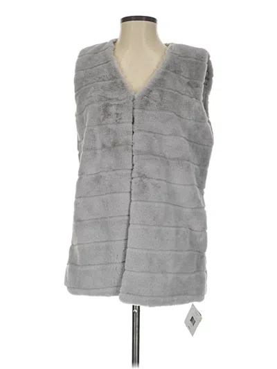 Echo Faux Fur Vest In Gray