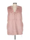 Echo Faux Fur Vest In Pink