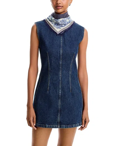 Echo Floral Wool & Silk Bandana In Navy