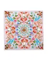 Echo Flourish Floral Silk Scarf In Pale Lilac