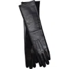 Echo Fully Long Leather Glove In Black