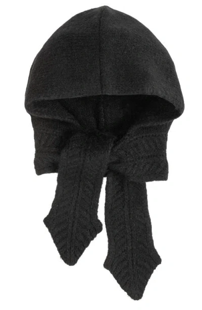 Echo Fuzzy Scarf Hood In Blue