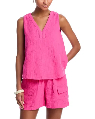 Echo Gauze Tank Top In Pink Lemonade
