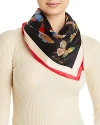 Echo Give Me Butterflies Silk Scarf In Black/multi