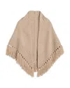 Echo Gramercy Stitch Triangle Poncho In Neutral