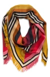 Echo Half And Half Silk Scarf In Multi