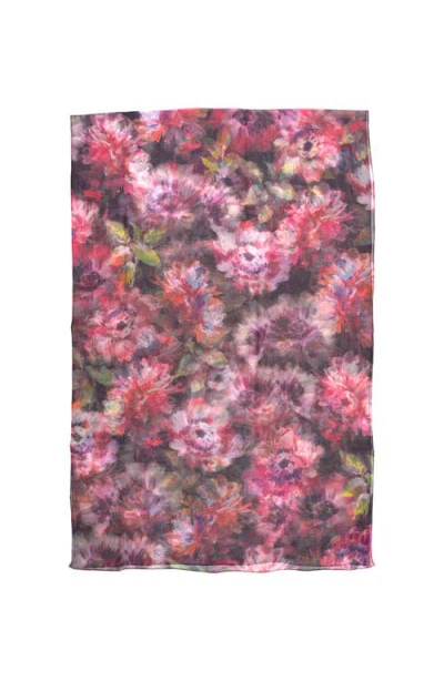 Echo Hazy Floral Crinkle Wrap In Pink