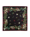 Echo Holly Garland Square Silk Scarf In Black