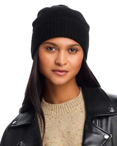 Echo Honeycomb Wool & Cashmere Beanie In Black