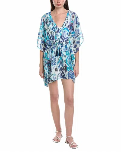 Echo Ikat Butterfly Caftan In Blue/white