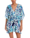 Echo Ikat Caftan Swim Cover-up In Sky Blue