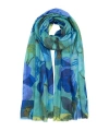 Echo Painterly Landscape Wrap In Blue