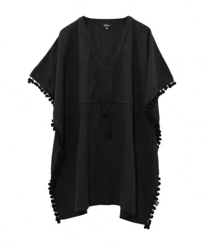 Echo Lamai Butterfly Caftan Swim Cover-up In Black