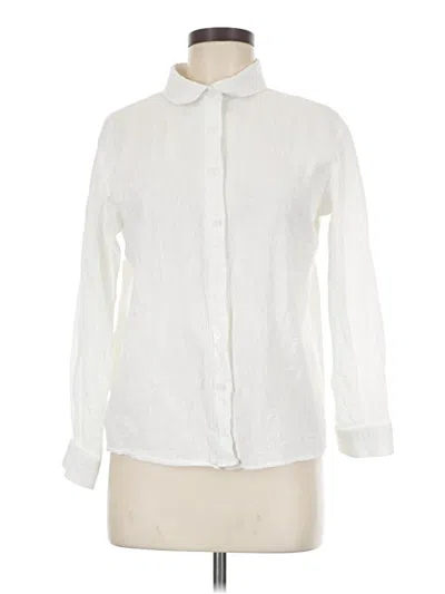 Pre-owned Echo Long Sleeve Blouse In White