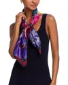 Echo Magic Garden Silk Square Scarf In Black