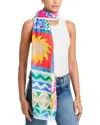Echo Matisse Cut Square Scarf In Multi