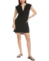 Echo Meridian Isla Linen-blend Shift Dress In Black