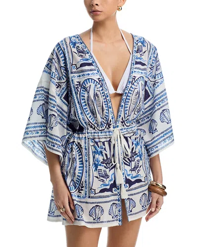 Echo Montauk Tile Robe Swim Cover-up In Blue