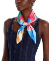 Echo Mosaic Stripe Pleated Scarf In Multi