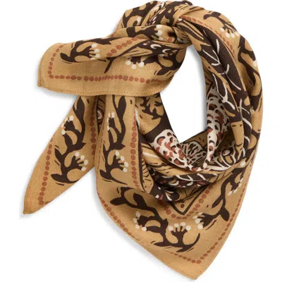 Echo Nature Walk Silk Bandana In Brown