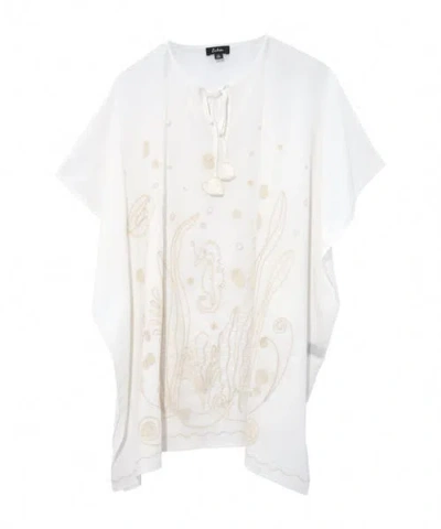 Echo Neptune's Garden Caftan In White