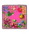 Echo New York A Snail's Tale 35" Silk Square Scarf In Yellow